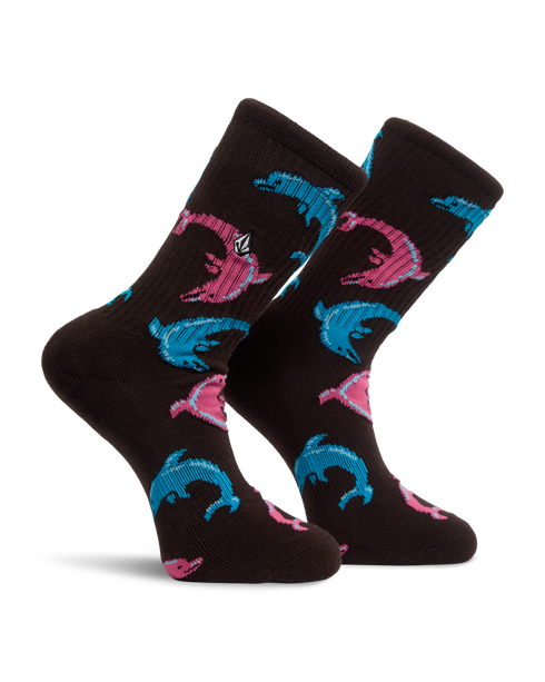 Volcom Fa Ozzy Dolphin Sock -Raisin - D6332603-RSN