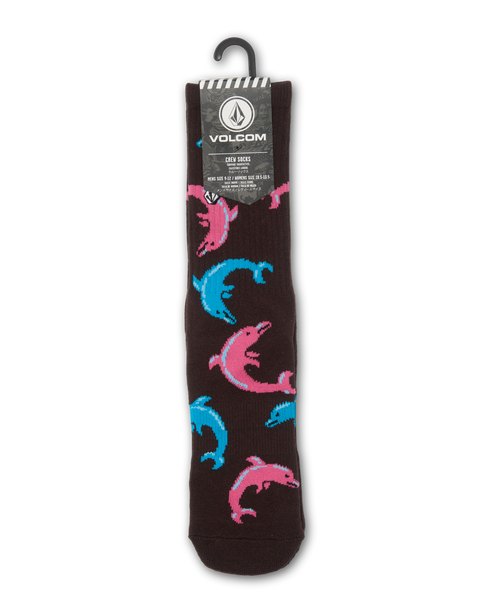 Volcom Fa Ozzy Dolphin Sock -Raisin - D6332603-RSN