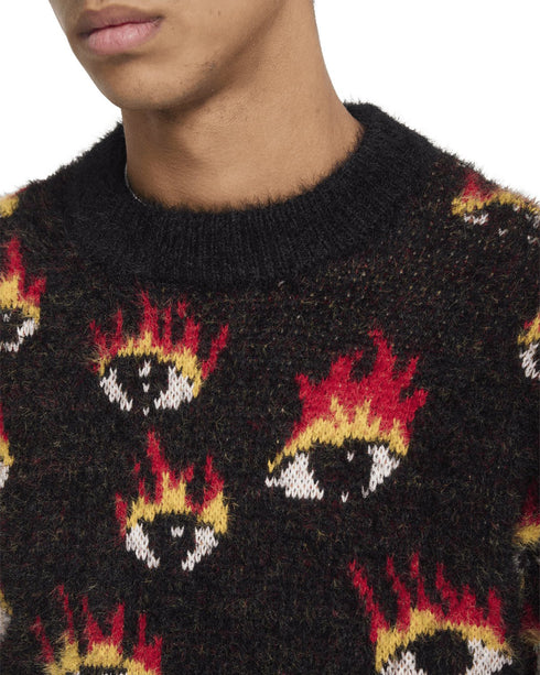 Volcom Fa Ozzy Eyes Sweater - Black - Streetart.fr