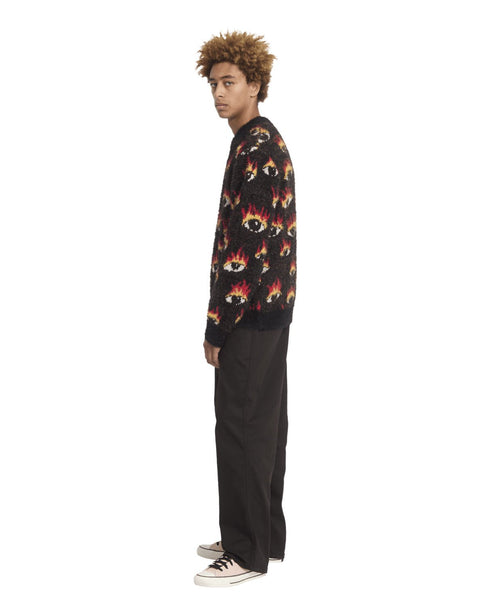 Volcom Fa Ozzy Eyes Sweater - Black - Streetart.fr