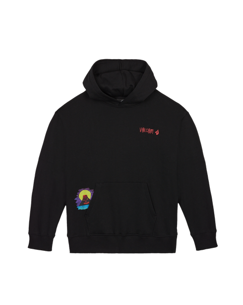 Volcom Fa Ozzy Po Sweat Hood - Black - C4132602-BLK