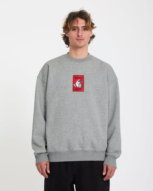 Volcom Rockout Crew - Heather Grey - Streetart.fr