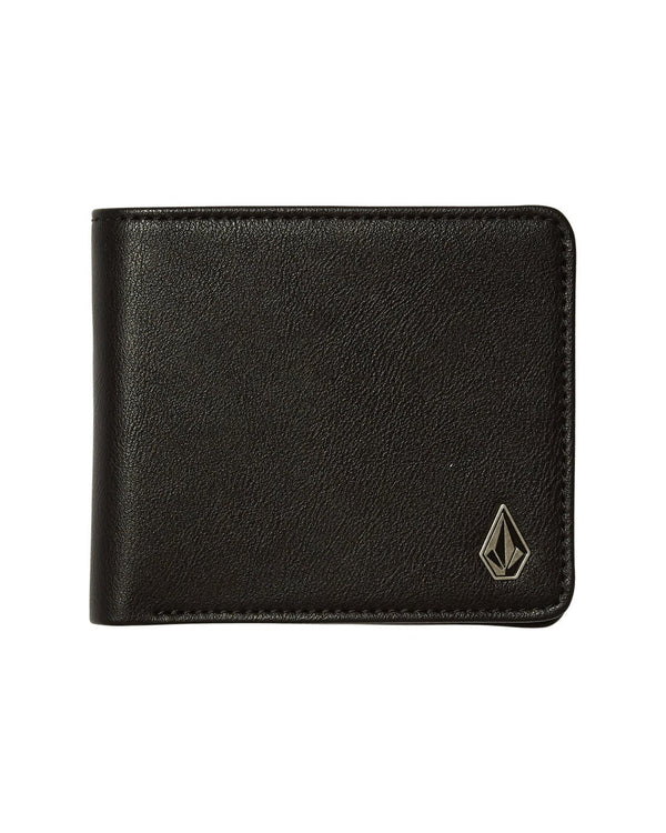 Volcom Slim Stone Pu Wallet S - Black - Streetart.fr
