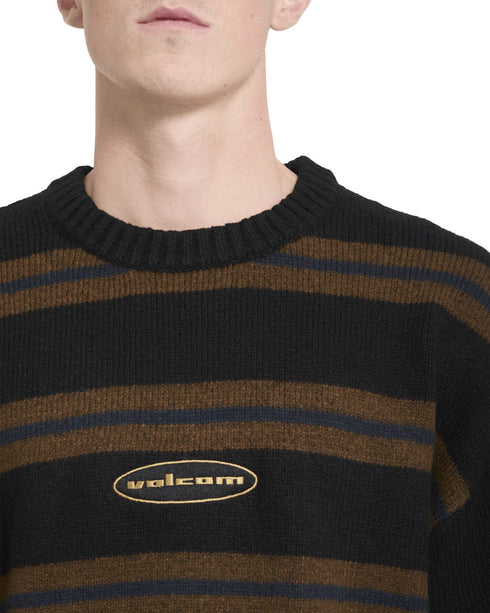Volcom Striperstand Sweater - Black - Streetart.fr