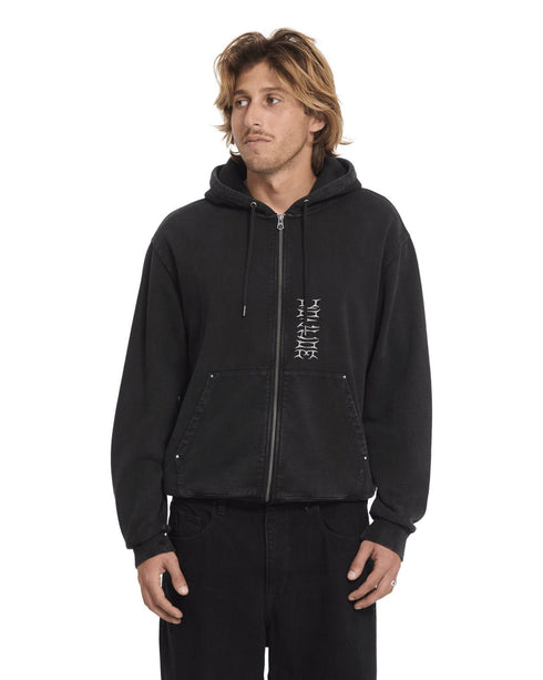 Volcom Studder Sweat Zip Hood - Black - Streetart.fr