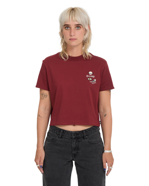 Volcom Women Fa Ozzy 2 T-Shirt - Brick - B3532607-BRK