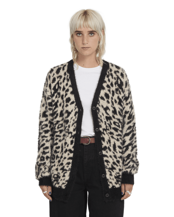 Volcom Women Tigardi Cardigan - Animal Print — sweatshirt