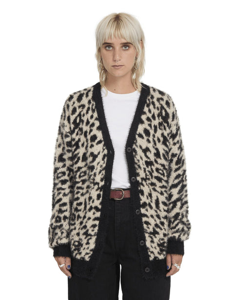Volcom Women Tigardi Cardigan - Animal Print - Streetart.fr