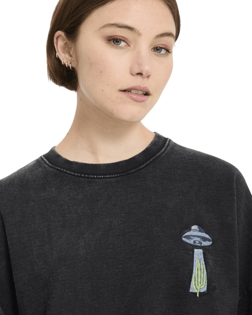 Volcom Womens Fa Mickey Mason Crew - Vintage Black — vue 4