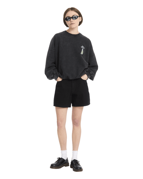 Volcom Womens Fa Mickey Mason Crew - Vintage Black — vue 5