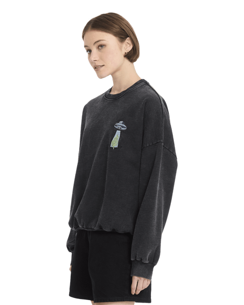Volcom Womens Fa Mickey Mason Crew - Vintage Black — vue 3