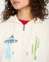 Volcom Womens Fa Mickey Mason Fleece Zip - Off White - Streetart.fr
