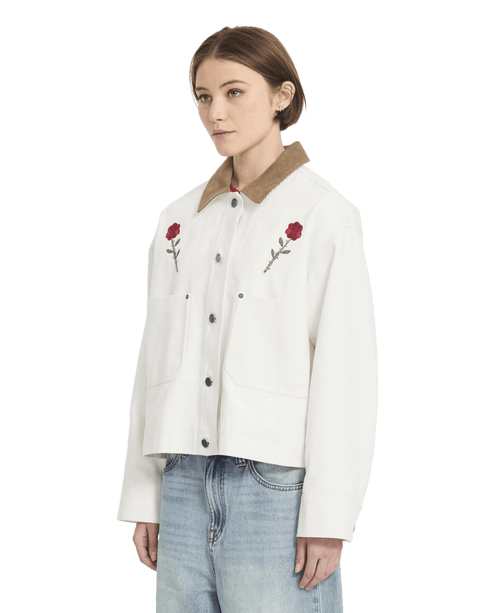 Volcom Womens Fa Mickey Mason Jacket - Off White — vue 3