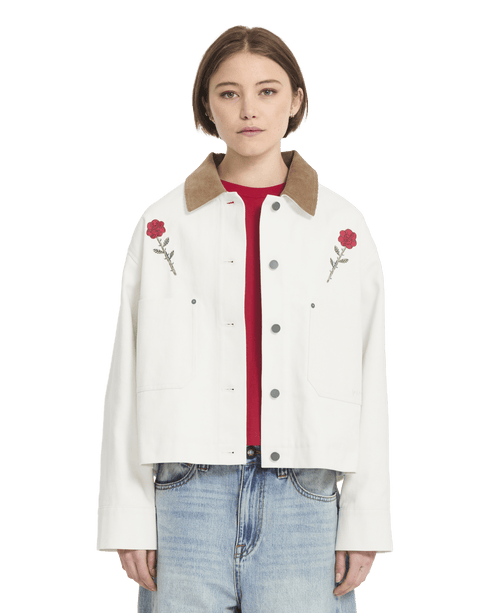 Volcom Womens Fa Mickey Mason Jacket - Off White — veste