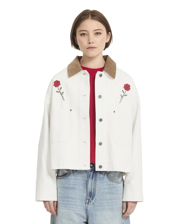 Volcom Womens Fa Mickey Mason Jacket - Off White — veste