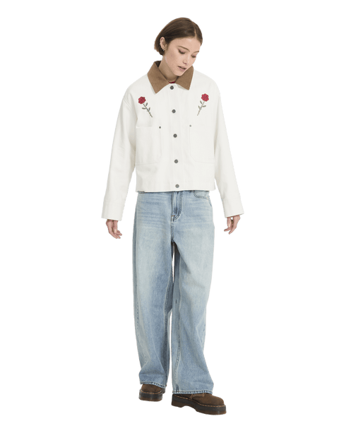 Volcom Womens Fa Mickey Mason Jacket - Off White — vue 6