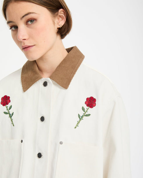 Volcom Womens Fa Mickey Mason Jacket - Off White - Streetart.fr