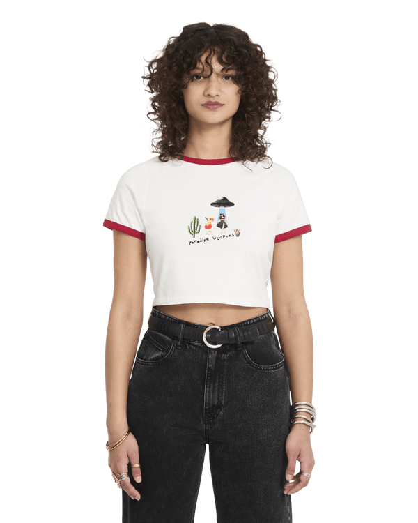 Volcom Womens Fa Mickey Mason - Off White — t-shirt