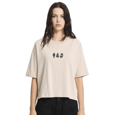 Volcom Womens Fa Vaderetro 2 T-Shirt - Khakiest - Kst - Streetart.fr