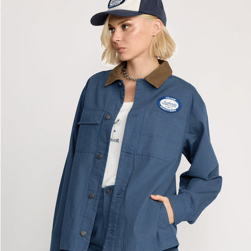 Volcom Womens Full Cut Work Jacket - Harbor Blue - Hrb. - Streetart.fr