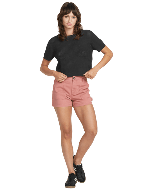 Volcom Womens Meshy Beach - Black — vue 6