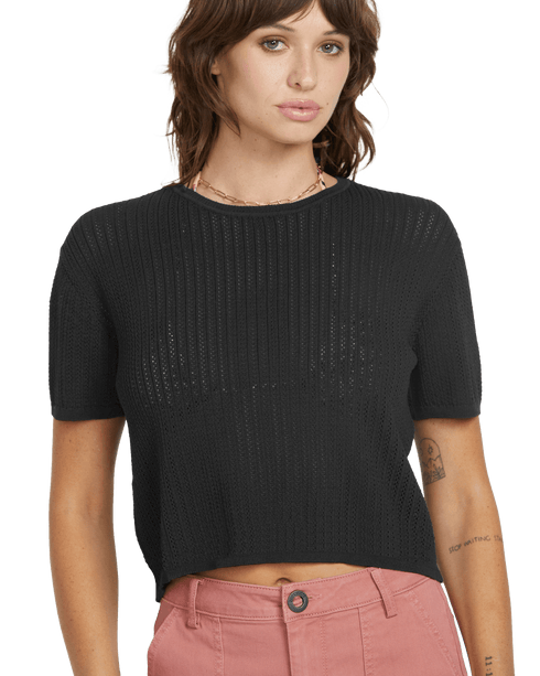 Volcom Womens Meshy Beach - Black — vue 4