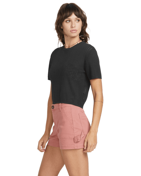 Volcom Womens Meshy Beach - Black — vue 5