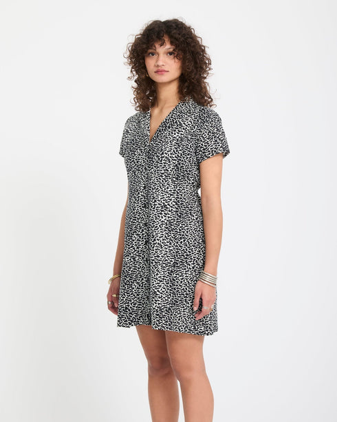 Volcom Womens Rawly Dress - Black White - Streetart.fr