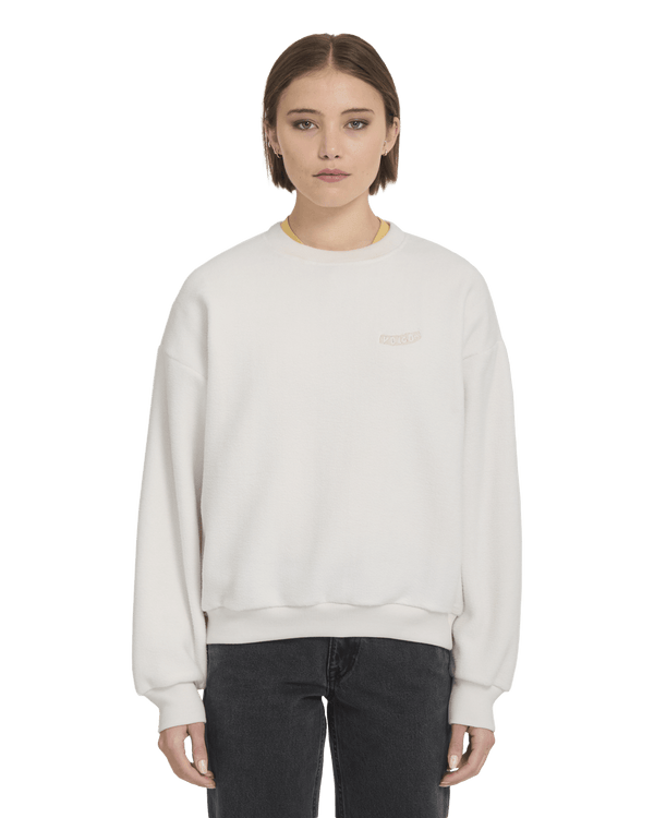 Volcom Womens Too Doo Crew Sweat - Dirty White — sweatshirt