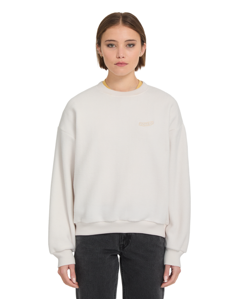 Volcom Womens Too Doo Crew Sweat - Dirty White - B4632603-DWH