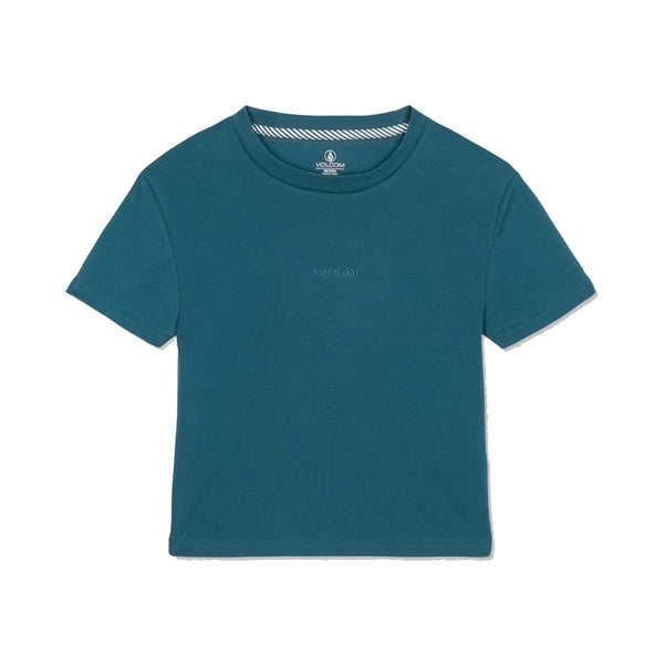 Volcom Womens Volcomstone Tight T-Shirt - Crop Emerald Green - Emg - Streetart.fr