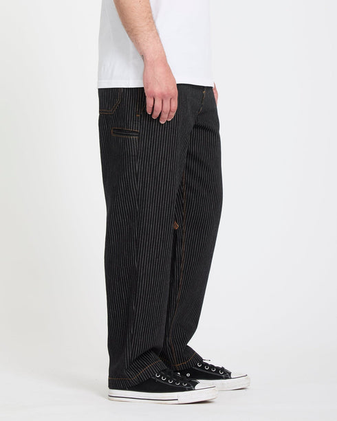 Volcom Work Dialed Pant - Black Stripe - Streetart.fr