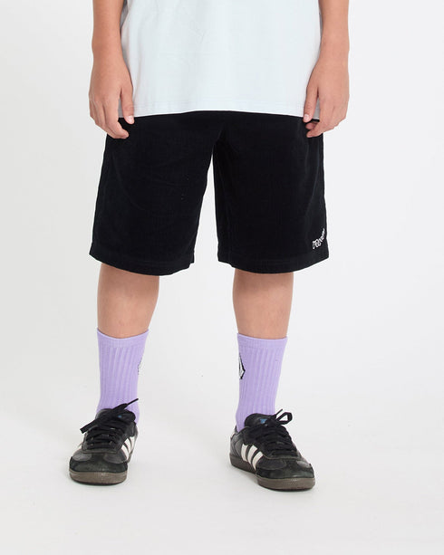 Volcom Youth Outer Spaced Ew Cord Short - Black - Streetart.fr