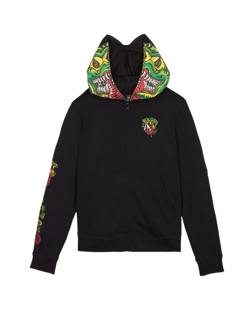 Volcom Youth Snaky Full Zip Sweat - Black - C4832601-BLK