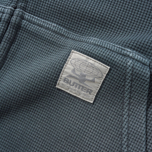 Butter Faded Waffle Zip-Thru Hood - Washed Sage