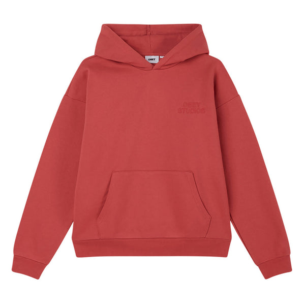 Obey Obey Studios Extra Heavy Hoodie - Mineral Red