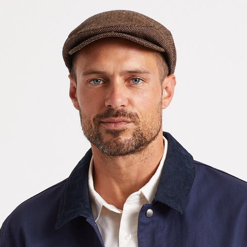 Brixton Hooligan Snap Cap Casquette Beret - Brown / Khaki - Streetart.fr