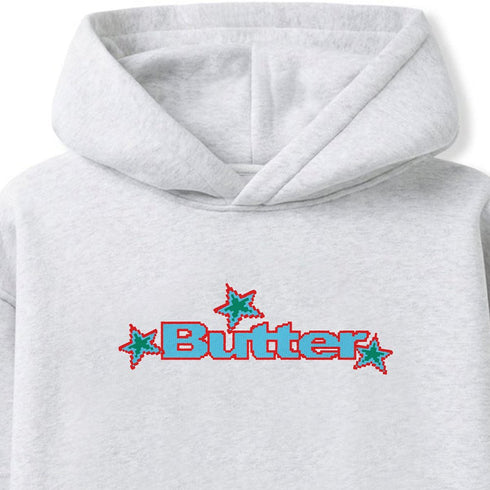 Butter Goods Star Logo Pullover Hoodie Sweat A Capuche - Ash - Streetart.fr