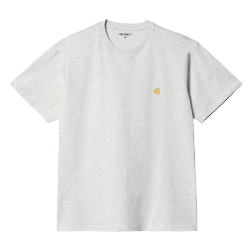 Carhartt Chase Ss T-Shirt Ash Heather / Gold - Streetart.fr