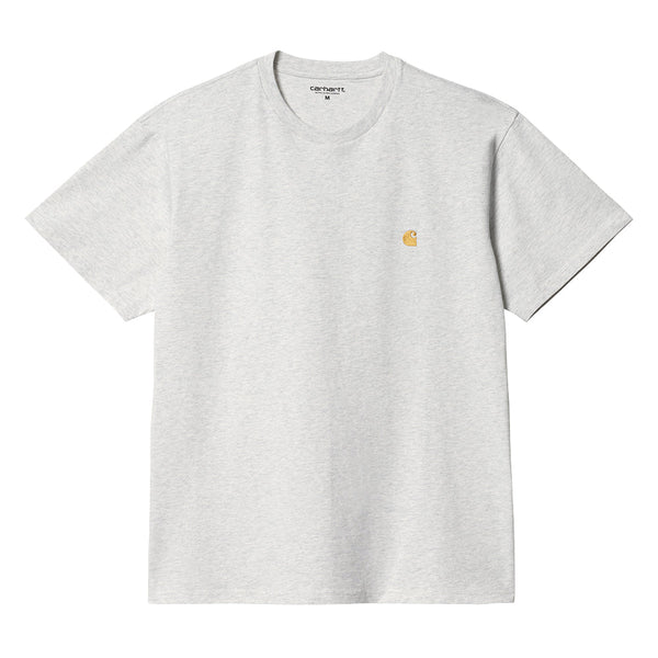 Carhartt Chase Ss T-Shirt Ash Heather / Gold - Streetart.fr