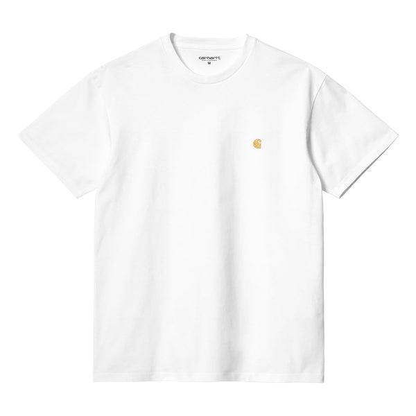 Carhartt Chase Ss T-Shirt White / Gold - Streetart.fr