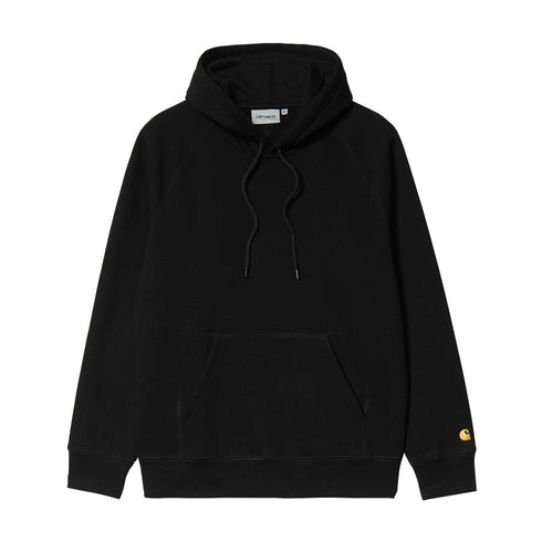 Carhartt Hooded Chase Sweat - Black / Gold - Streetart.fr