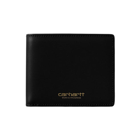 Carhartt Vegas Billfold Wallet Leather - Black / Gold - Streetart.fr