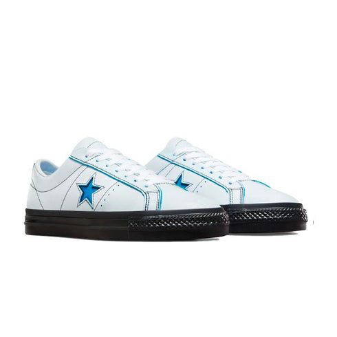 Converse Cons Eddie Cernicky Gx1000 One Star Pro Ox - White / Black / Kinetic Blue - Streetart.fr