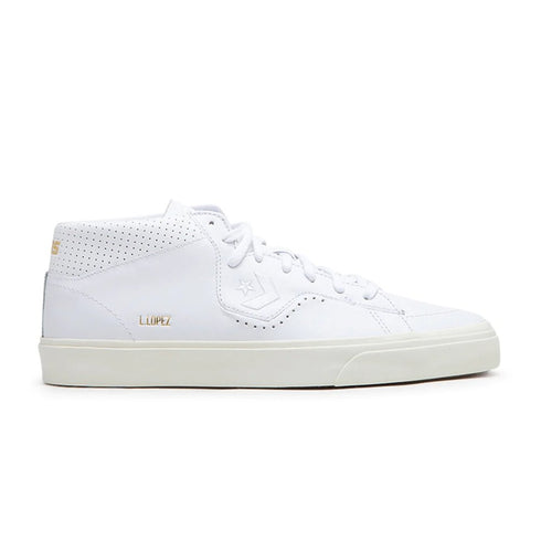 Converse Cons Louie LopezPro Mid White / White / Egret - Streetart.fr