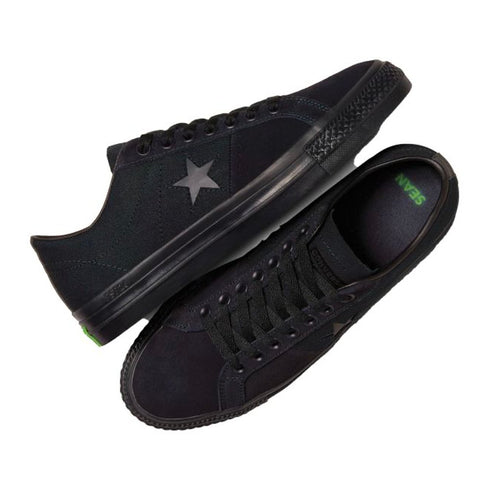 Converse Cons Sean Green Gx1000 One Star Pro Ox - Black / Black / Green - Streetart.fr