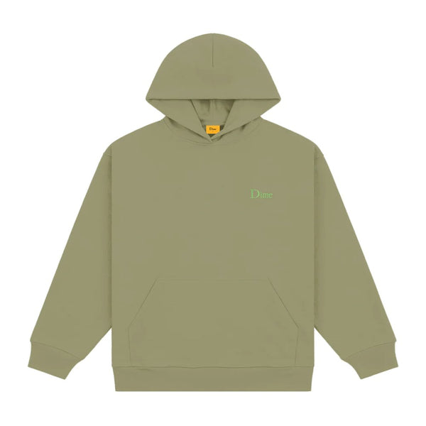 Dime Classic Small Logo Hoodie Sweat A Capuche - Army Green - Streetart.fr
