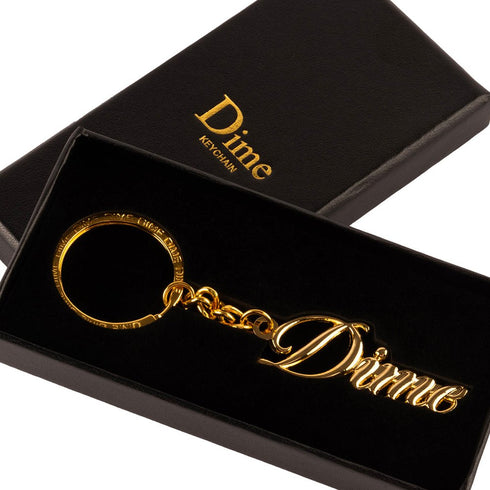 Dime Cursive Keychain - Gold - Streetart.fr