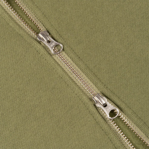 Dime Cursive Small Logo Zip Hood Sweat A Capuche Zip - Army Green - Streetart.fr