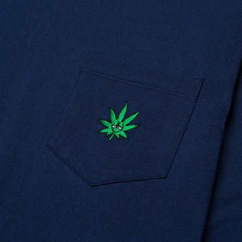 Huf Green Buddy Pocket T-Shirt Manches Longues - Navy - Streetart.fr